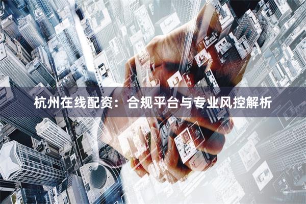 杭州在线配资：合规平台与专业风控解析